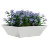 vidaXL Garden Planter Silver 50 x 50 x 15 cm Galvanised Steel