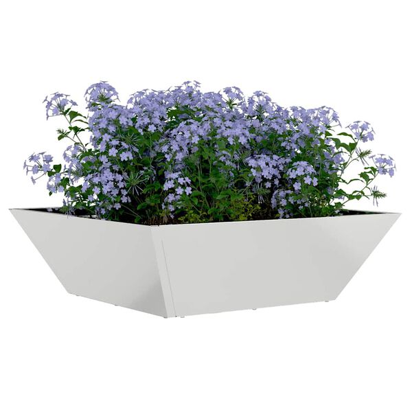 vidaXL Garden Planter Silver 50 x 50 x 15 cm Galvanised Steel