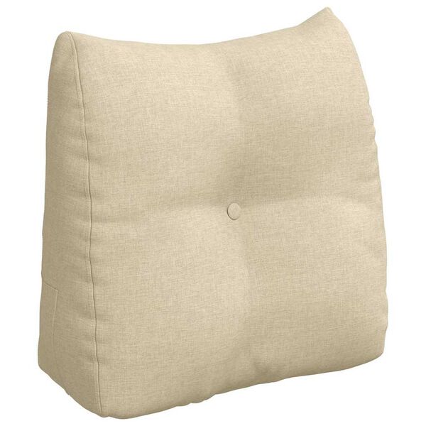vidaXL Back Pillow Cream 45 x 24 x 50 cm Fabric
