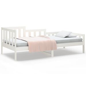 vidaXL Day Bed without Mattress White 80x200 cm Solid Wood Pine