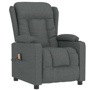 vidaXL Massage Chair Dark Grey Fabric