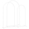 vidaXL Wedding Arch 3 pcs White Steel