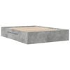 vidaXL Bed Frame without Mattress Concrete Grey 135x190cm Engineered Wood