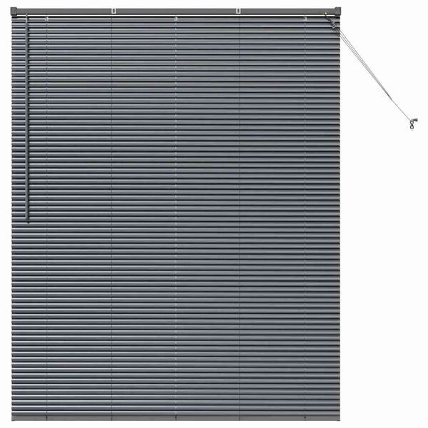 vidaXL Window Blind with Curtains Manual Dark grey Aluminium