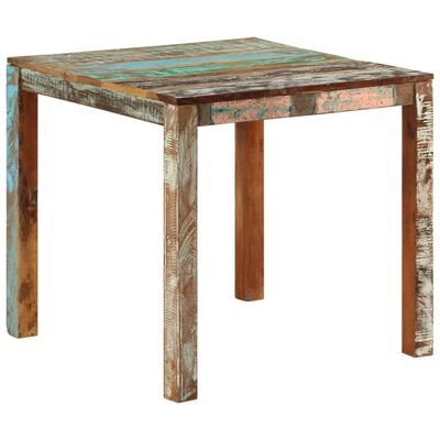 vidaXL Dining Table 82x80x76 cm Solid Reclaimed Wood