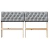 vidaXL Upholstered Headboard Light Grey 150 cm Solid Pine Wood