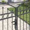 vidaXL Fence Gate with Lock Grey 401 x 250 cm Steel
