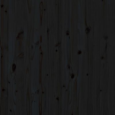 vidaXL Wall Headboard Black 81x3x91.5 cm Solid Wood Pine