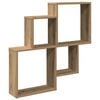 vidaXL Wall Shelf Artisan Oak 80x15x78,5 cm Engineered Wood