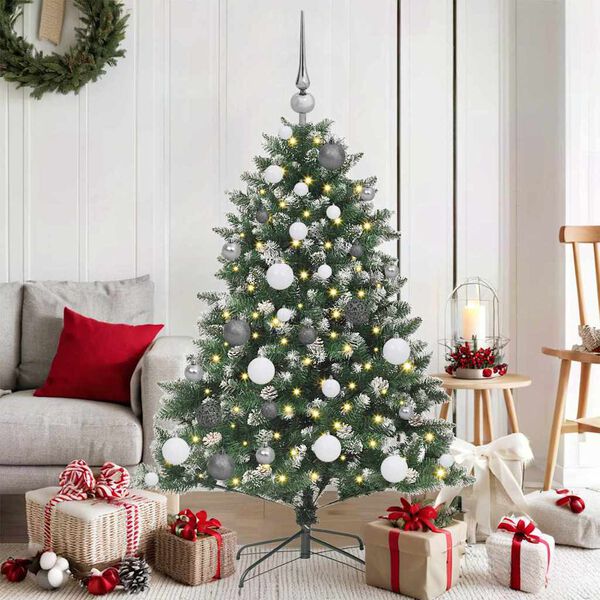 vidaXL Artificial Christmas Tree with 150 LEDs with Stand Green 120 cm
