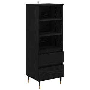 vidaXL Highboard Black Oak 40 x 36 x 110 cm Engineered Wood