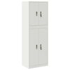 vidaXL Storage Cabinet 2 pcs White 60 x 40 x 175 cm Steel Lockable