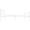 vidaXL Bed Frame without Mattress White Metal 120x200 cm