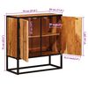 vidaXL Sideboard Beta Natural 70 x 30 x 75 cm Solid Acacia Wood