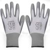 vidaXL Work Gloves PU 24 Pairs White and Grey Size 9/L