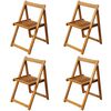 vidaXL 5 Piece Folding Outdoor Dining Set Solid Acacia Wood