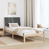 vidaXL Bed frame Brown and dark grey 90 x 190 cm Solid pine wood