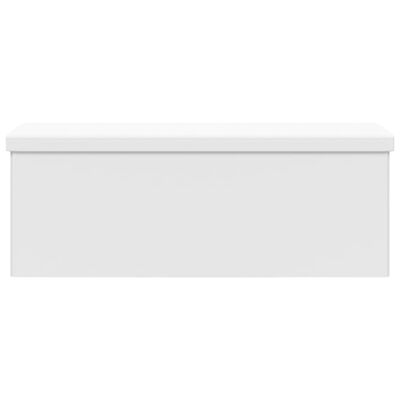vidaXL Storage Bench Foldable White PVC