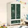 vidaXL Chalkboard Wardrobe with Drawer ROROS White 90 x 45 x 165 cm