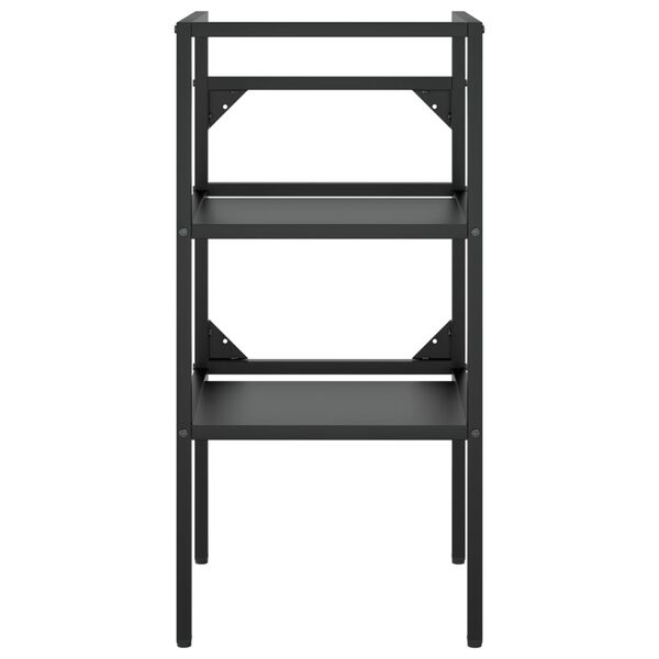 vidaXL Bathroom Washbasin Frame Black 40x38x83 cm Iron