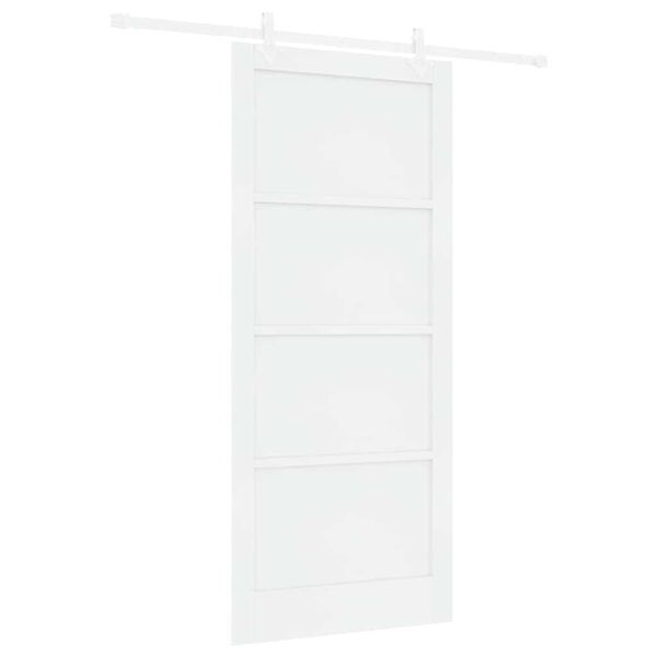 vidaXL Sliding Door White 93 x 211 cm Solid Pine Wood