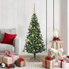 vidaXL Artificial Pre-lit Christmas Tree Green 150 cm PVC and Metal