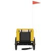 vidaXL Pet Bike Trailer Yellow and Black Oxford Fabric and Iron