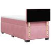 vidaXL Box Spring Bed with Mattress Pink 90x200 cm Velvet
