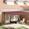 vidaXL Automatic Retractable Awning with LEDs Brown 450x300 cm