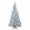 vidaXL Artificial Hinged Christmas Tree White 210 cm PE and PVC