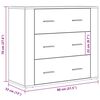 vidaXL Sideboard Old Wood 80x33x70 cm Engineered Wood