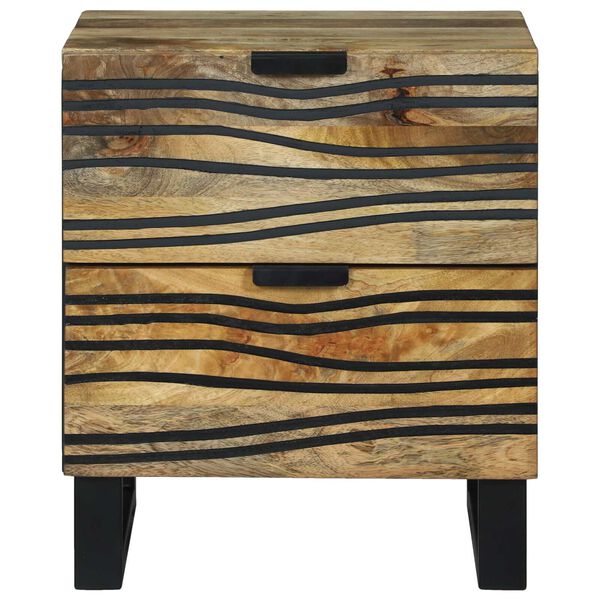 vidaXL Bedside Cabinet Brown 40 x 33 x 46 cm Solid Acacia wood