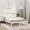vidaXL Bed Frame without Mattress White 200x200 cm Solid Wood