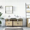 vidaXL 3 Piece Bathroom Furniture Set Sonoma Oak Engineered Wood