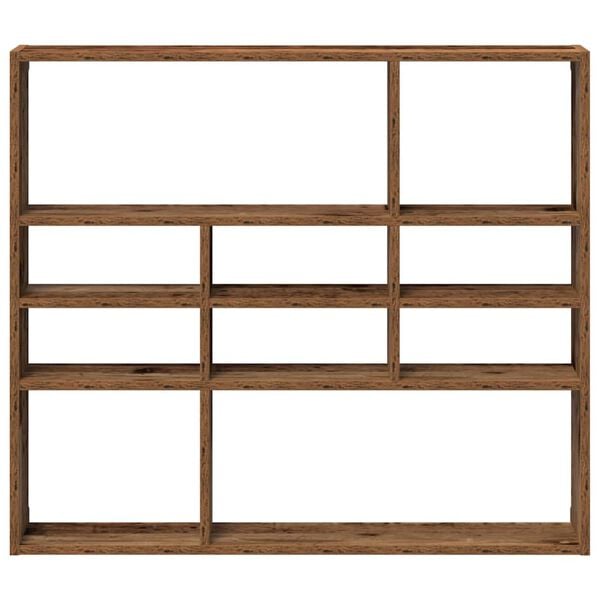 vidaXL Wall Shelf Old Wood 90x16x78 cm Engineered Wood