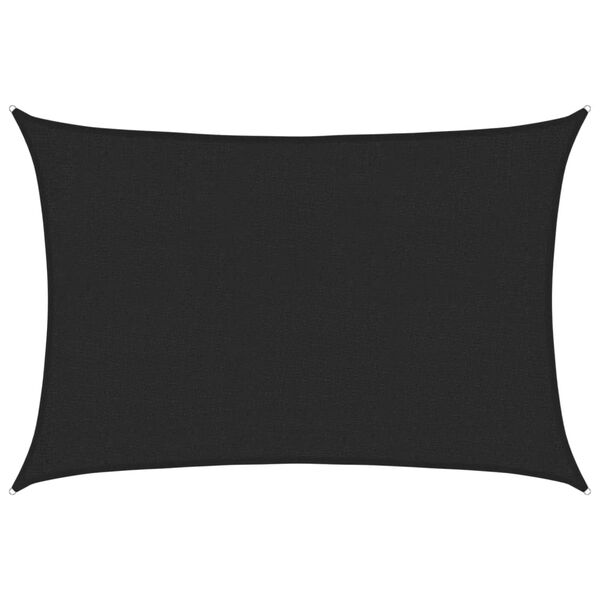 vidaXL Sunshade Sail 160 g/m&sup2; Black 2x3 m HDPE