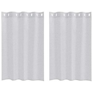 vidaXL Voile Curtain 2 pcs Light Grey 140 x 140 cm Polyester