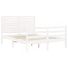 vidaXL Bed Frame without Mattress White 140x200 cm Solid Wood