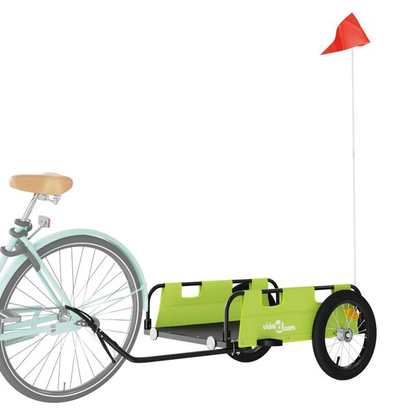 vidaXL Bike Trailer Green Oxford Fabric and Iron