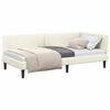 vidaXL Corner Bed Frame with Headboard Cream 80 cm x 200 cm Velvet