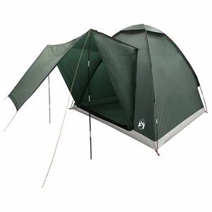 vidaXL Camping Tent 2-Person Army Green Polyester and Steel