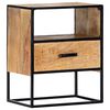 vidaXL Nightstand | Brown and Black