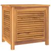 vidaXL Garden Storage Box with Bag 60x50x58 cm Solid Wood Teak