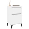 vidaXL Bedside Cabinet High Gloss White 40x35x70 cm