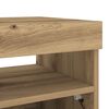 vidaXL TV Cabinet with LED Lights Artisian Oak 80x35x40 cm Engineered Wood