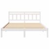 vidaXL Bed Frame White 140 x 200 cm Solid Pine Wood
