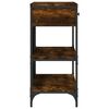 vidaXL Console Table with Drawers and Shelves Smoked Oak Engineered Wood