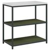 vidaXL Kitchen Storage Set with Shelf Other 3 pcs Olive Green Steel