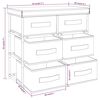 vidaXL Storage Cabinet with 6 Drawers 55x29x55 cm Black Steel