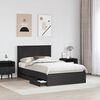 vidaXL Bed Frame with Drawer Black 120 x 190 cm Engineer Wood
